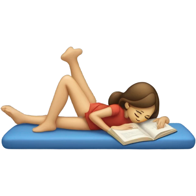 Girl laying down  emoji