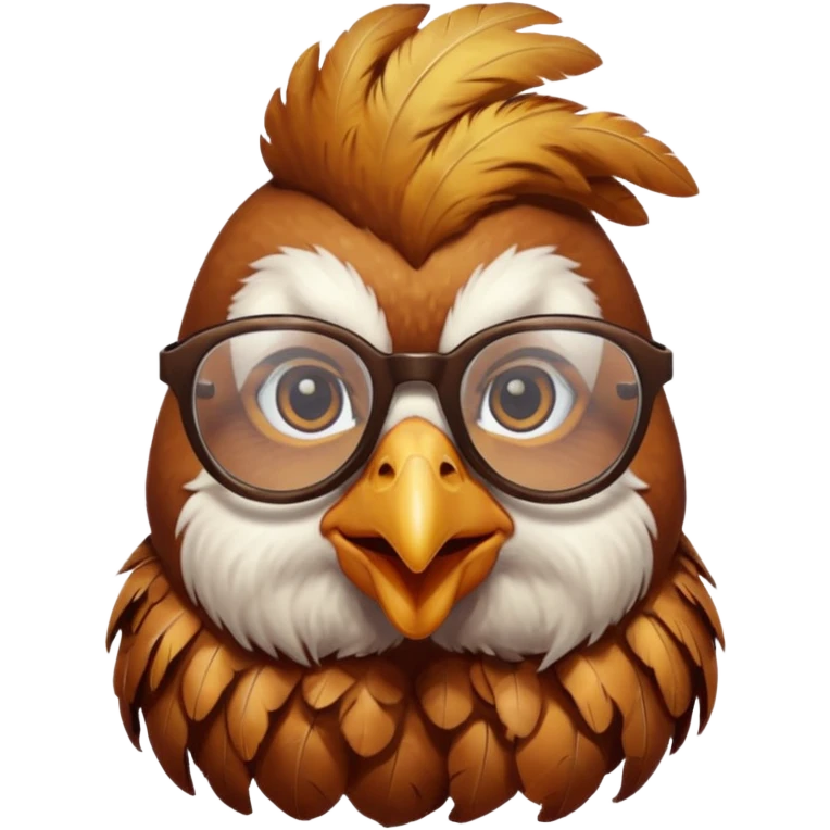 Chicken with glasses  emoji