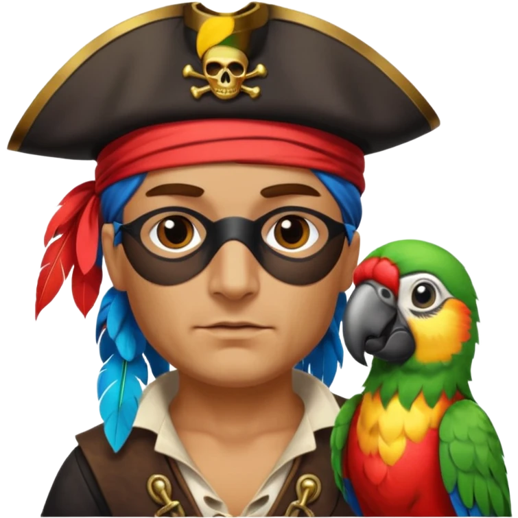 pirate and parrot emoji