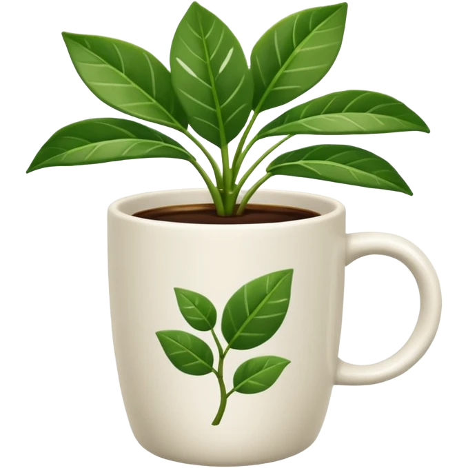 coffee cup houseplant emoji