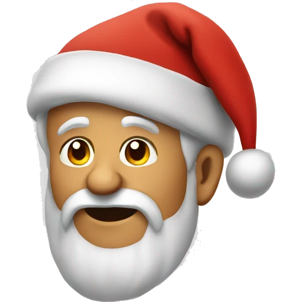 Old man wearing a Santa hat  emoji