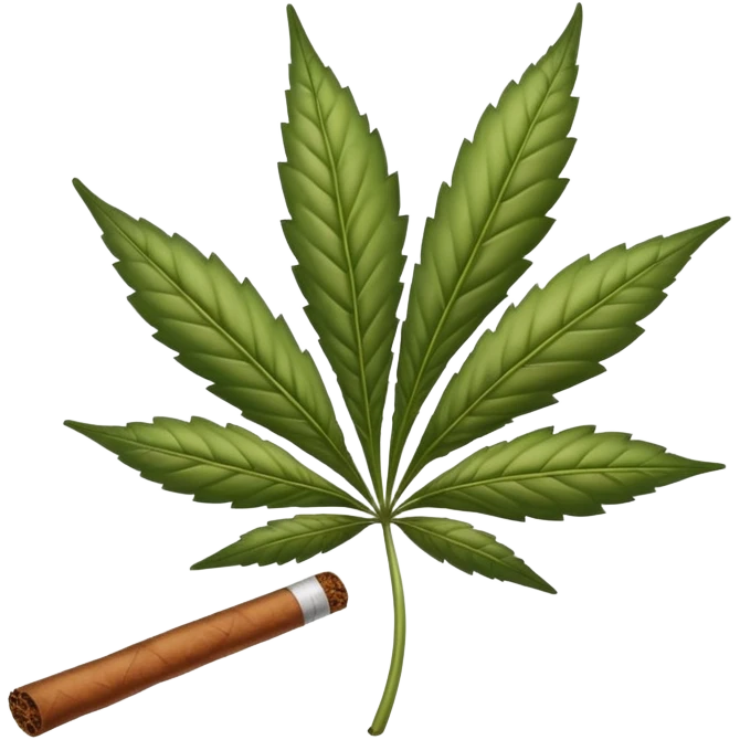 Backwood with weed emoji