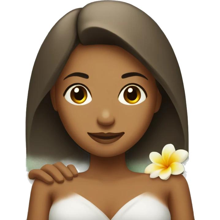Girl relaxing in spa emoji