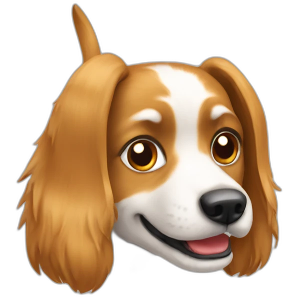 Chat sur un chien emoji