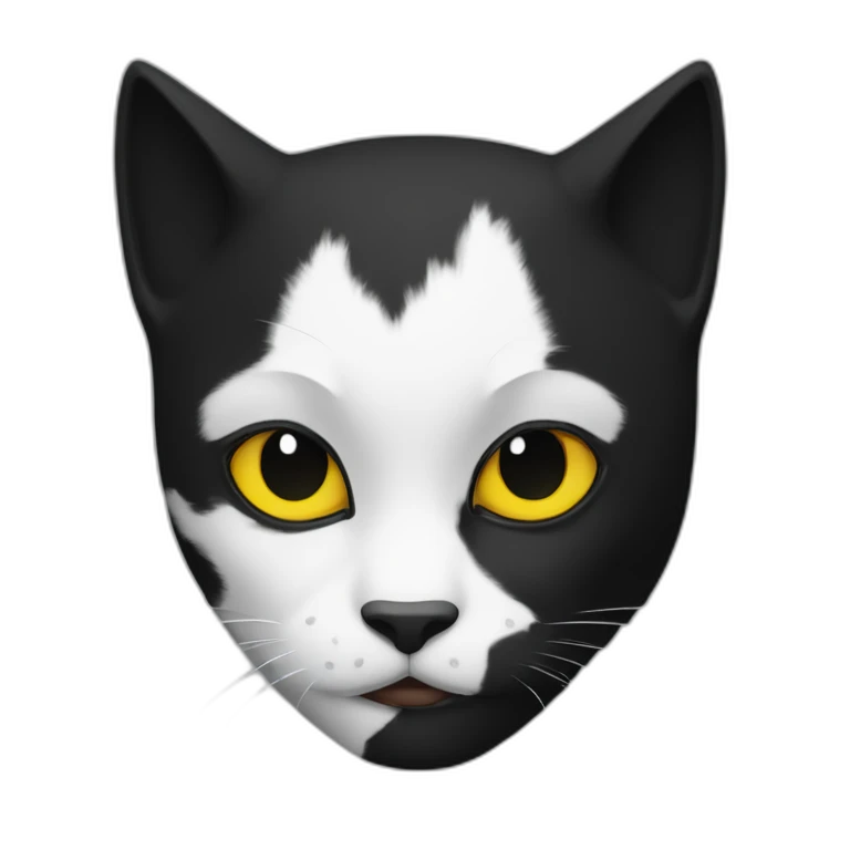 Chat noir et blanc emoji