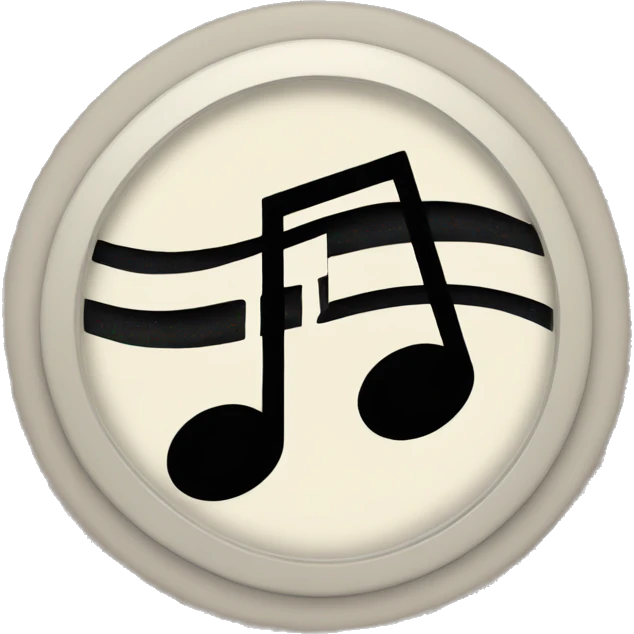 Music note with sound waves around it in a circular shape emoji