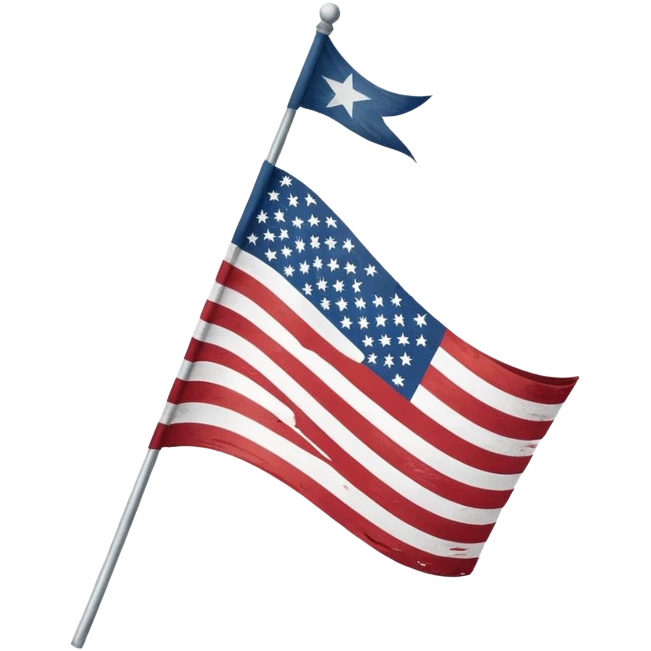 upside down American flag, distress signal emoji