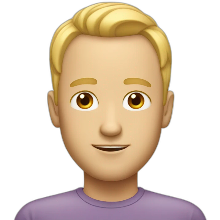 a blond guy with a receding hairline on top emoji