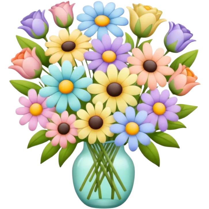 Colorful pastel flower buque emoji