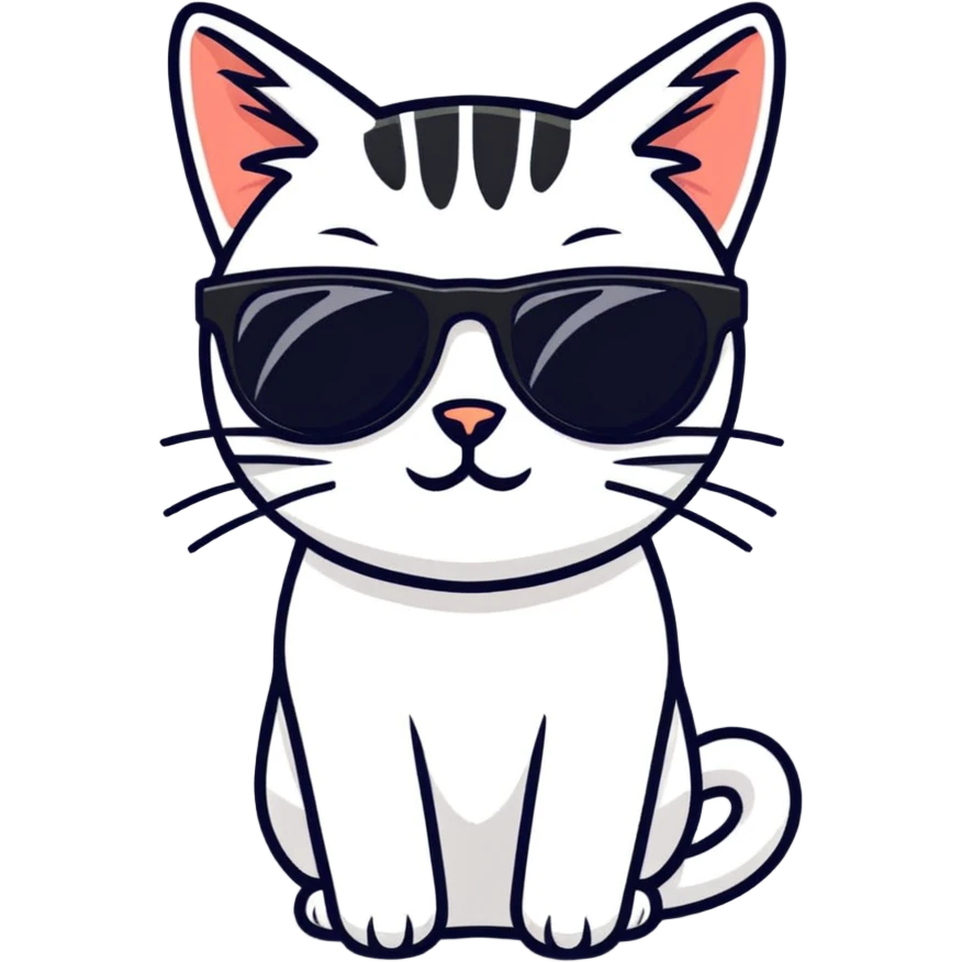 Cat with sunglasses emoji