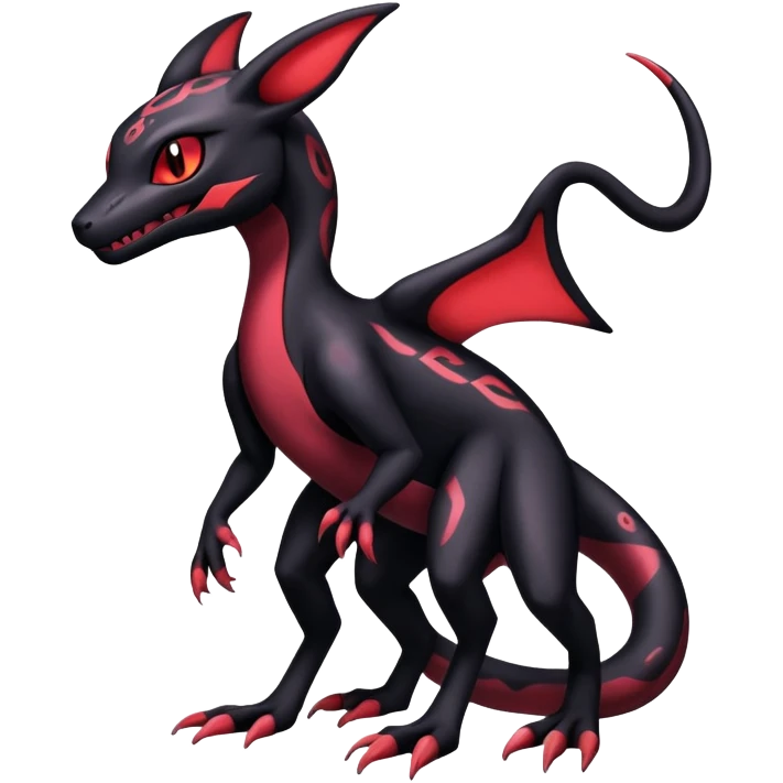 Salazzle-Salandit-Umbreon-Fakémon-hybrid-creature (full body)  emoji