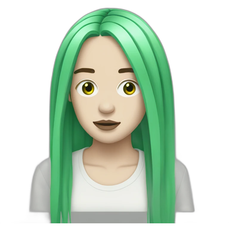 Billie Eilish Green roots emoji