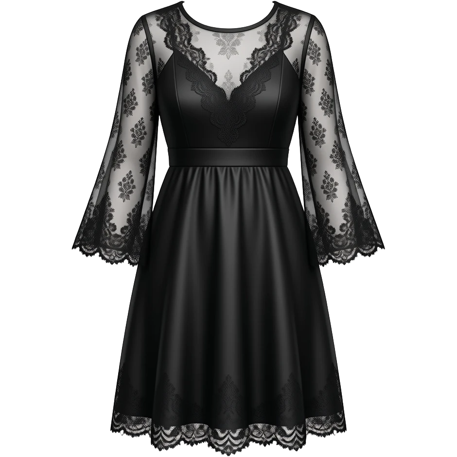 Black night gown with lace emoji