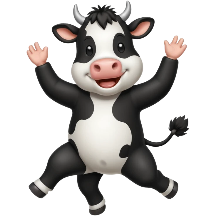 Una vaca bailando emoji