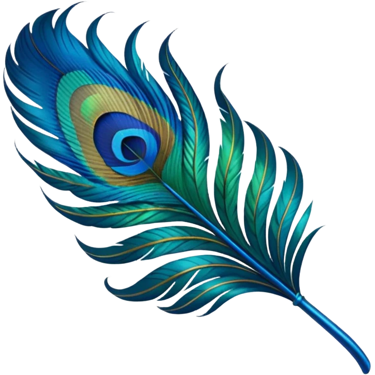 Peacock feather single emoji
