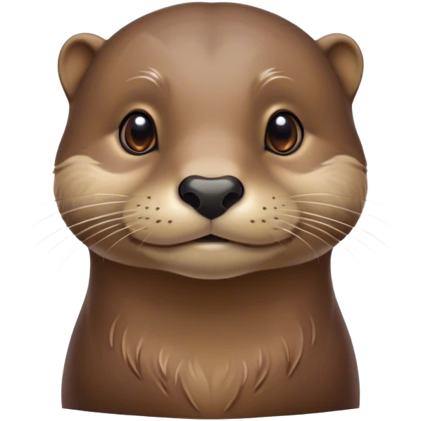 Cinematic Noble Otter Portrait Emoji, Poised and regal, with a sleek, streamlined build and a luxuriously smooth, well-groomed Fur of rich brown, deep-set soulful dark eyes, Simplified yet sharp and sophisticated features, highly detailed, glowing with a soft, dignified glow, high shine, intelligent and playful, stylized with an air of aquatic charm, focused and attentive, soft glowing outline, capturing the essence of a watchful and confident water-dweller, so majestic it feels as though it could glide out of the screen with effortless authority! emoji