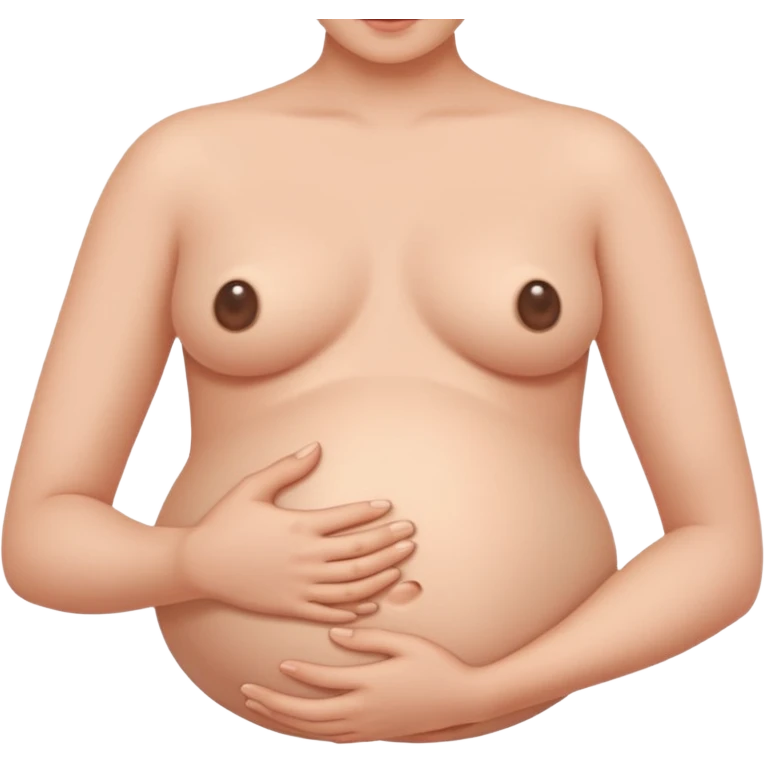 hand holding belly emoji