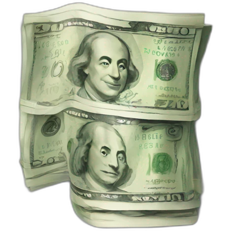 Banknotes on the plate emoji