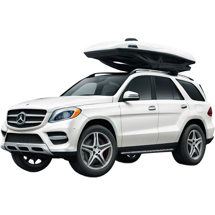 White Mercedes suv emoji