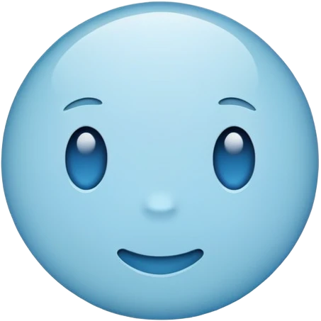 light blue spot of color emoji