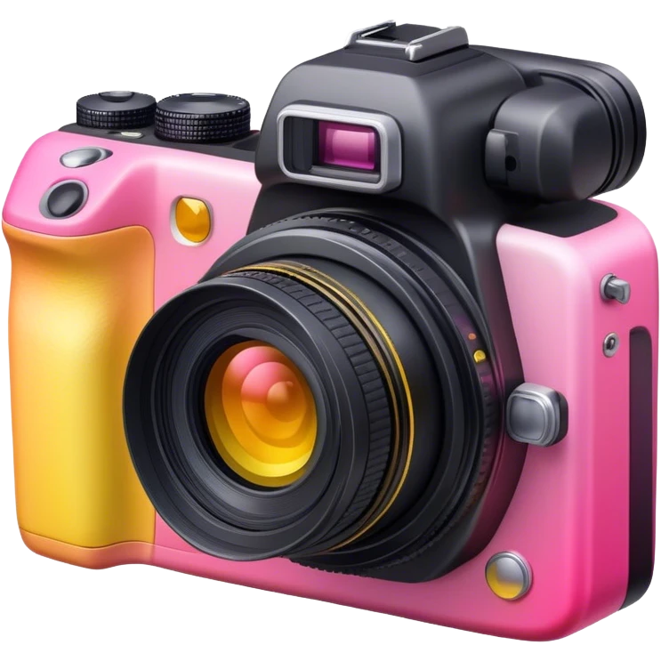 yellow/pink gradient professional camera emoji