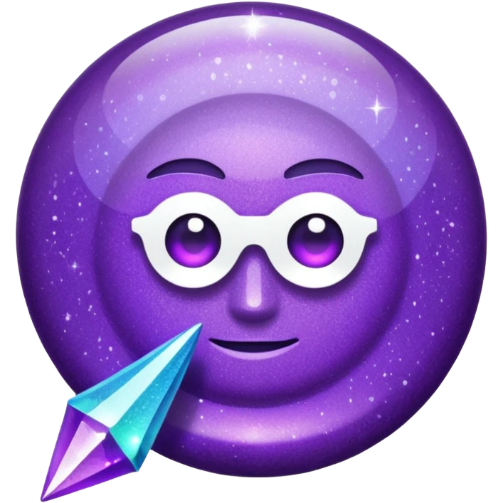 Purple Glitter Symbol of Manager emoji