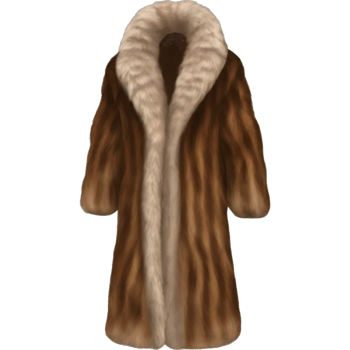 Luxurious brown full length fur coat emoji