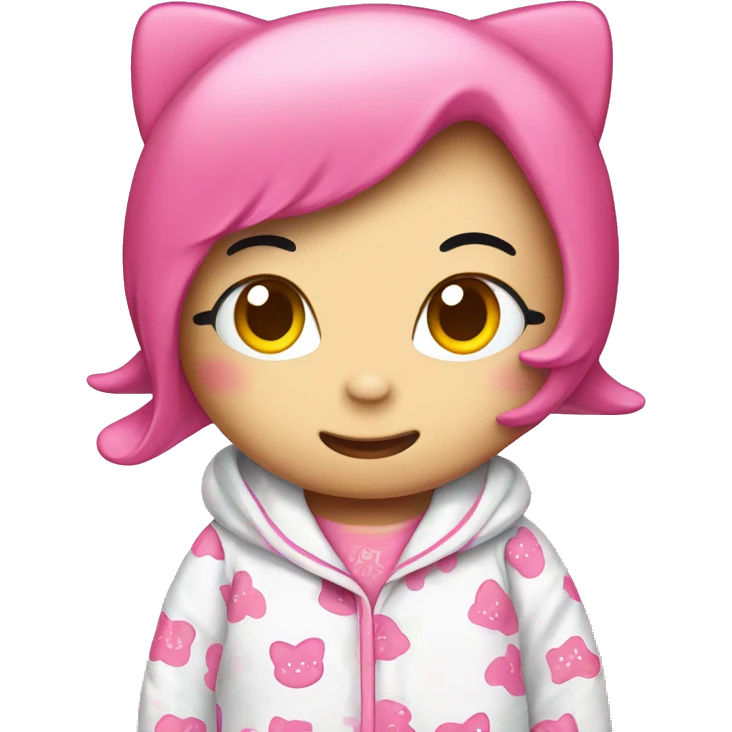 hello kitty in pajamas emoji