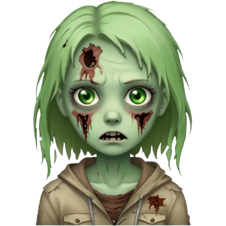 a cute zombie girl emoji