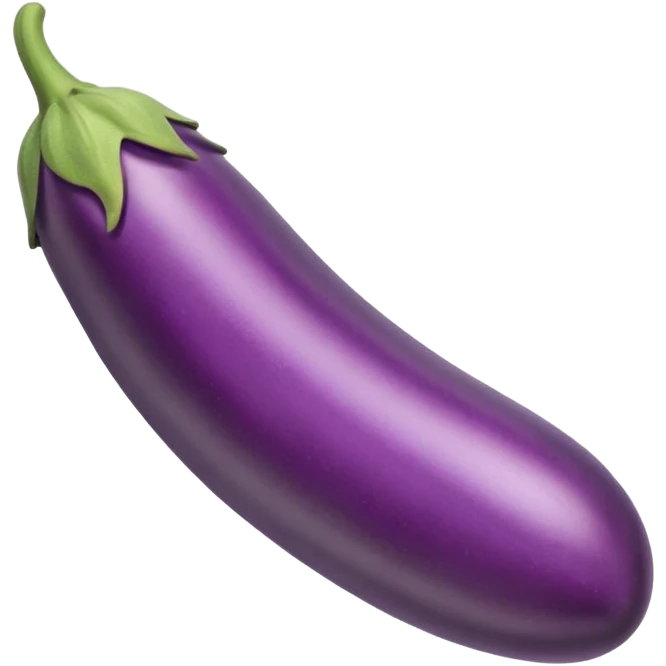 A dick looking eggplant emoji