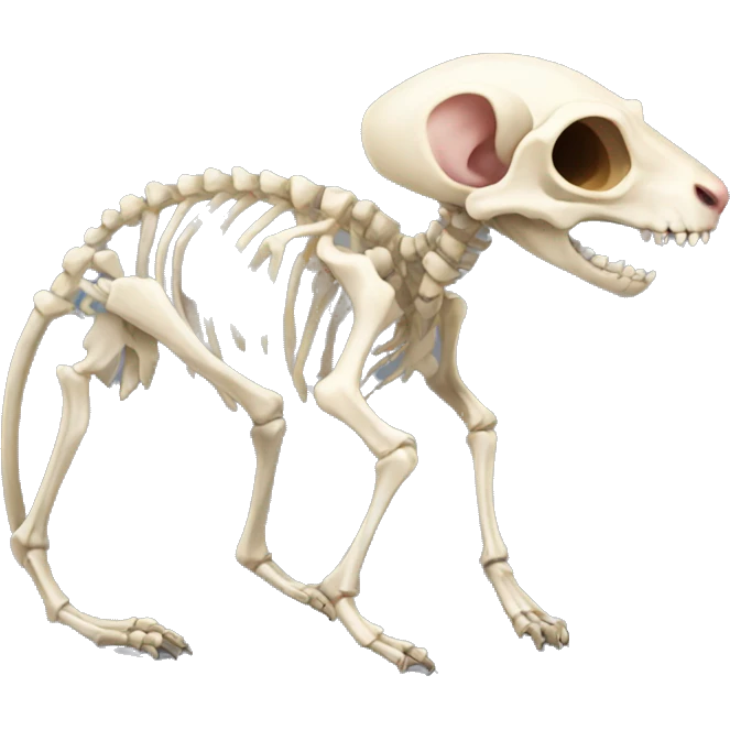 realistic rat skeleton  emoji