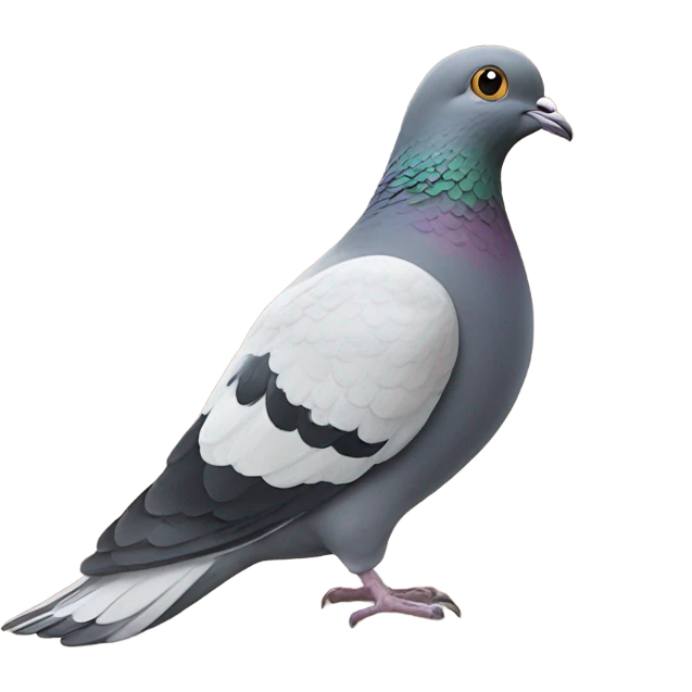 Pigeon nibbling bread emoji