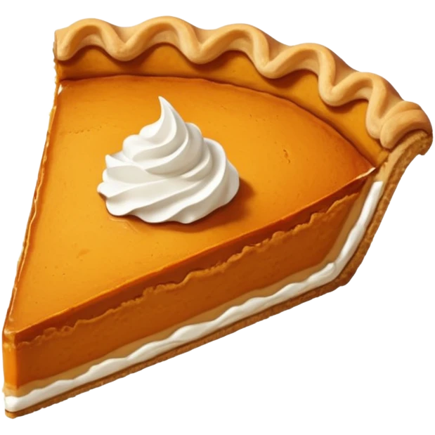 A slice of pumpkin pie emoji