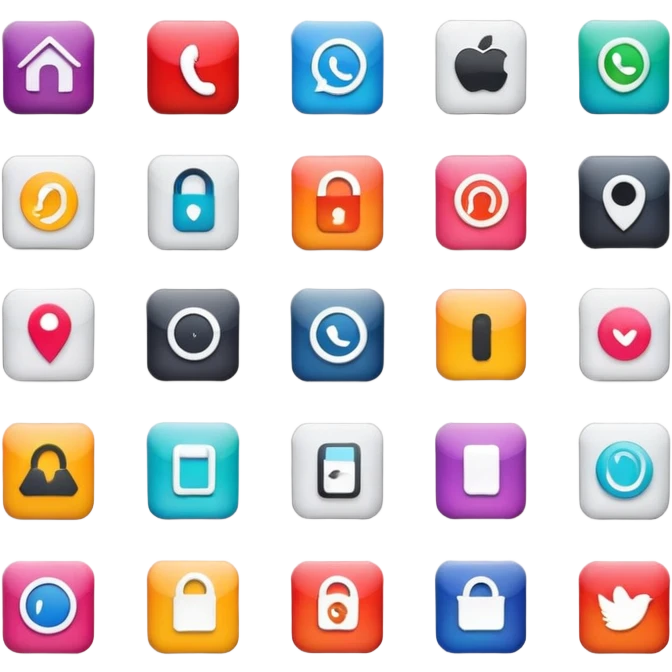 website icon set with home button emoji
