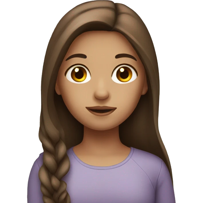 girl with long brown hair  emoji