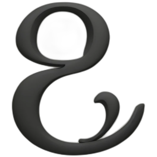 Calligraphic D letter emoji