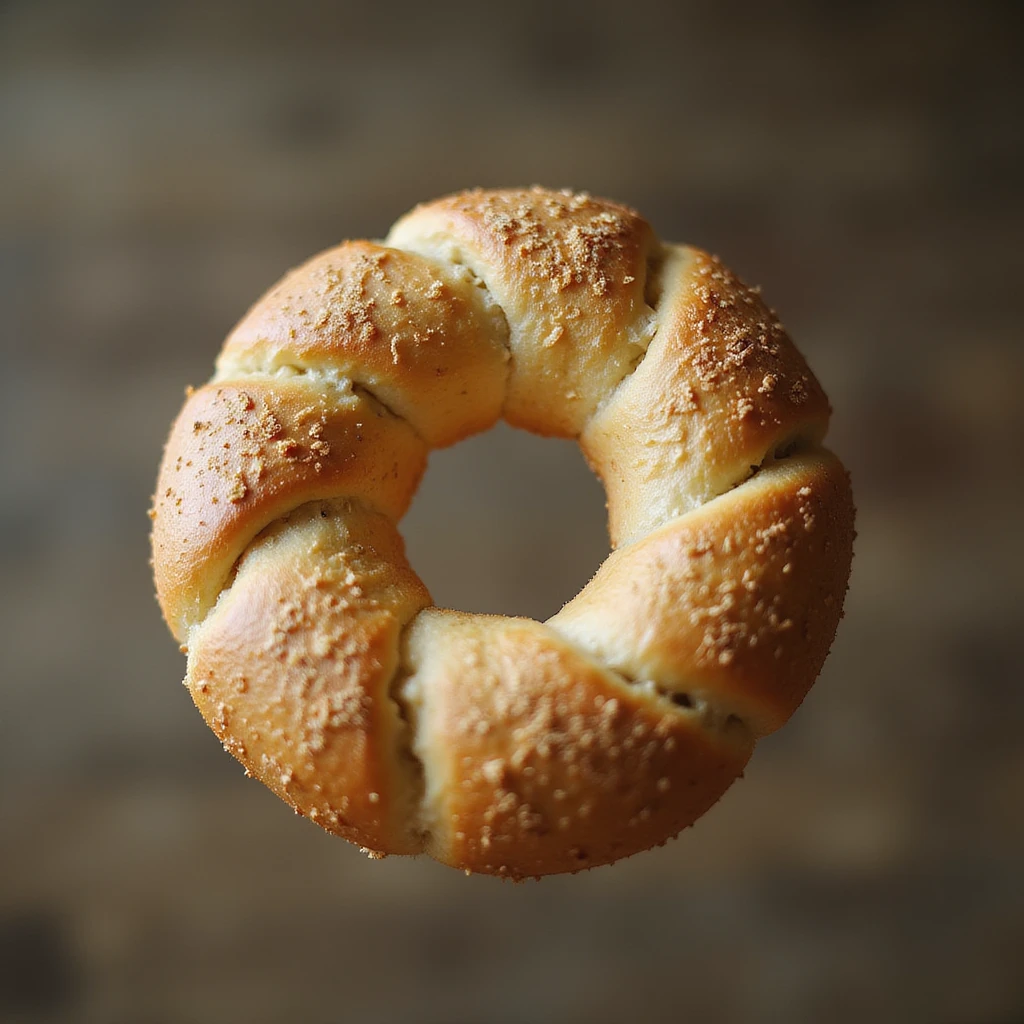 natural leavened bread floating in air, isolated, no background, hyperrealism 4K emoji