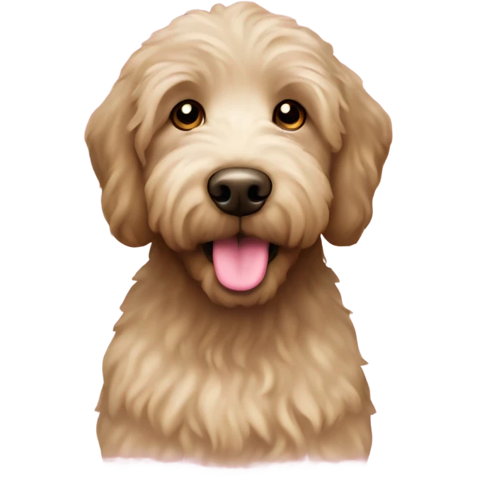 Labradoodle Christmas dog pink nose emoji