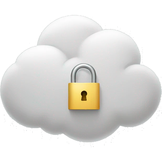private cloud with a lock emoji