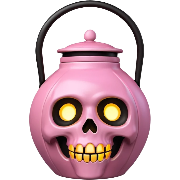 baby pink skull lantern emoji