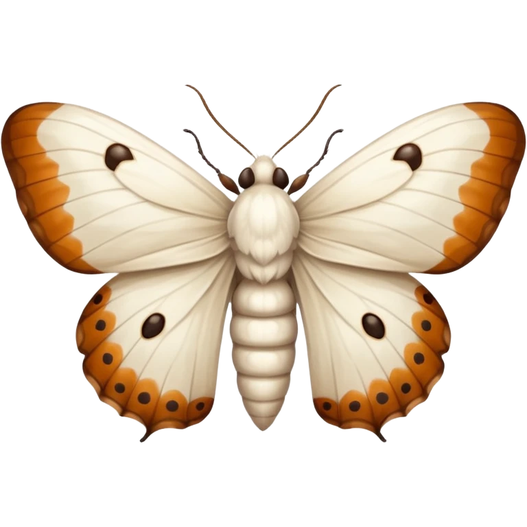 White moth with brown spots emoji
