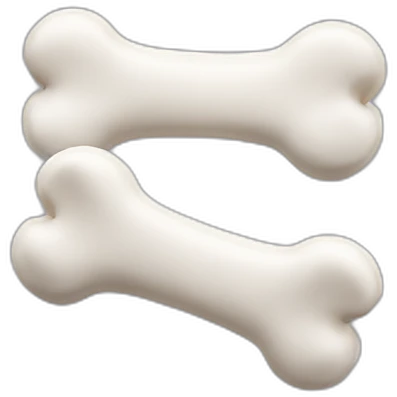 dog bone white emoji