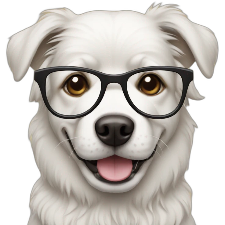 dog with glasses emoji
