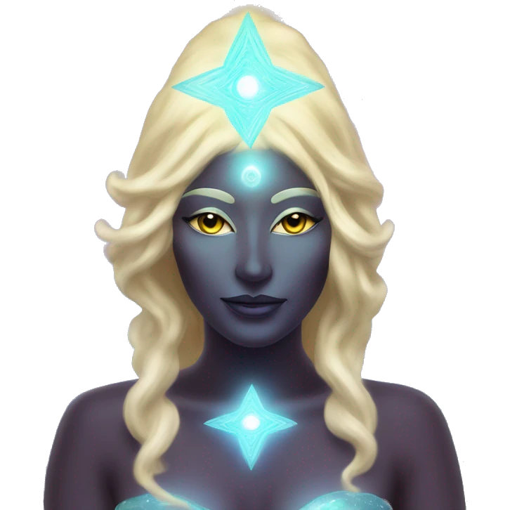 Pleiadian radiant glowing diva woman female third eye emoji