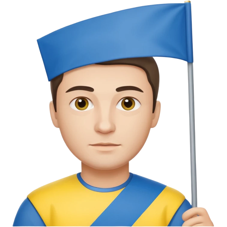 The Ukrainian man with flag emoji