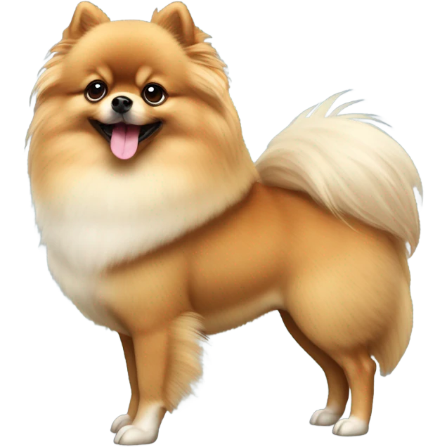 Pomeranian riding a horse emoji