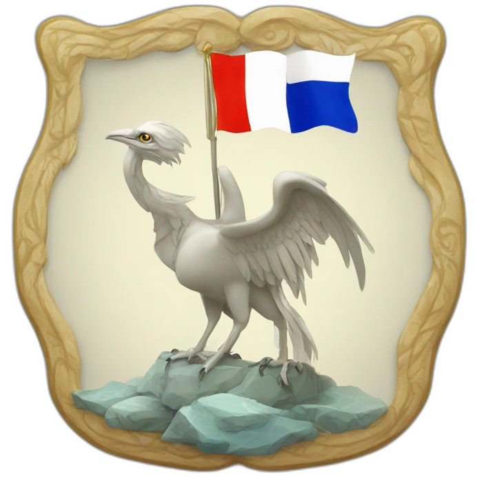Simorgh with text Simorgh and French flag emoji
