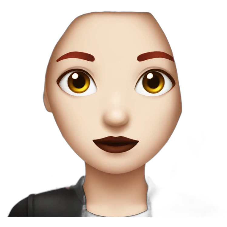 goth girl with short red hair emoji