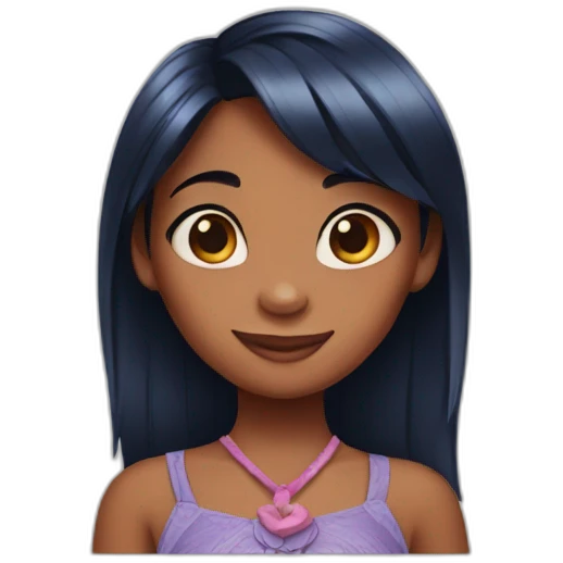 Lilo and Stitch black girl emoji
