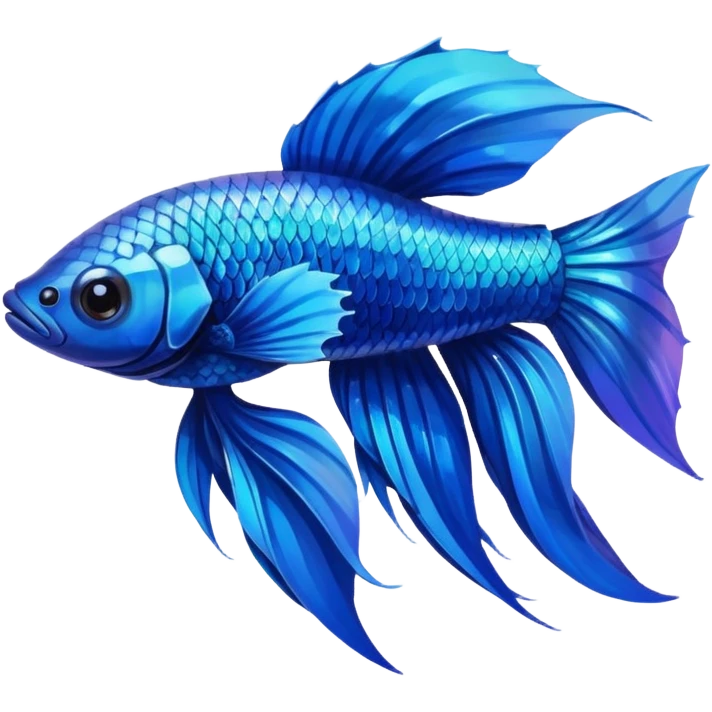 Blue Betta  emoji